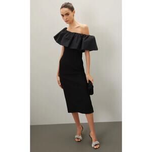 Rebecca Vallance After Hours Midi Dress in Black Size 8